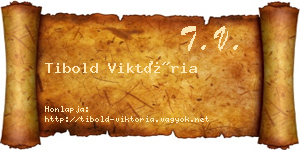 Tibold Viktória névjegykártya