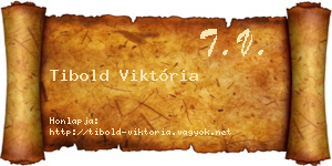 Tibold Viktória névjegykártya